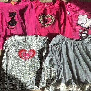 5 Girls Long Sleeve Shirts- Size 5